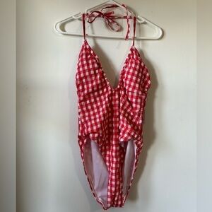 Wild Fable  Red & White Checkered One Piece